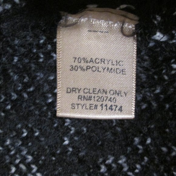 Mystree Women Black and White Open Cardigan size XS - Picture 8 of 9